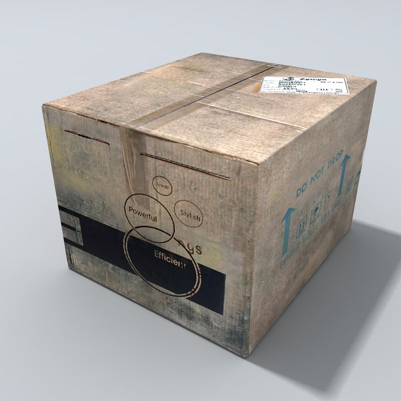 dirty cardboard box 3ds