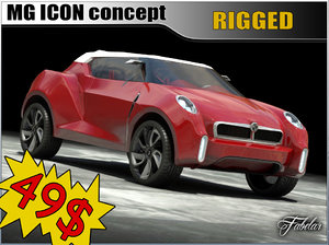 3d model mg icon concept car