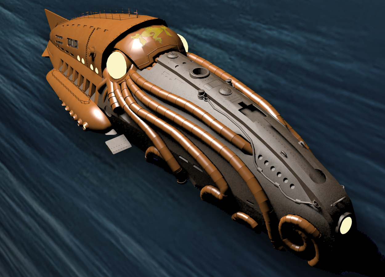 nautilus submarine comic league 3d 3ds