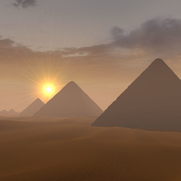 desert pyramids 3d model