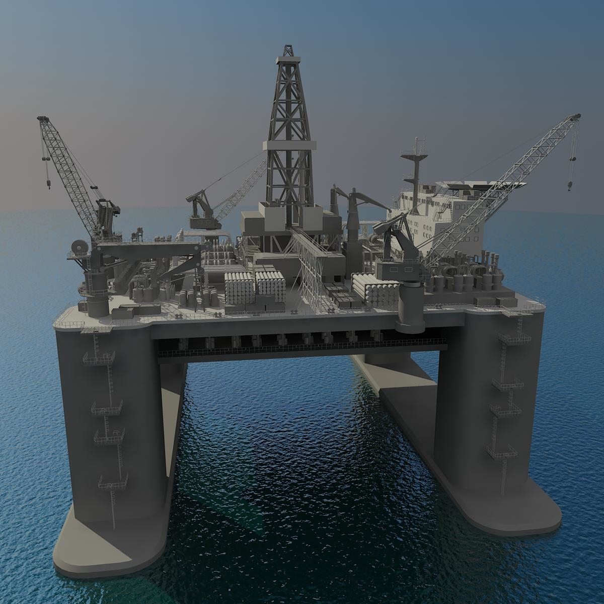 oil platform 3d model