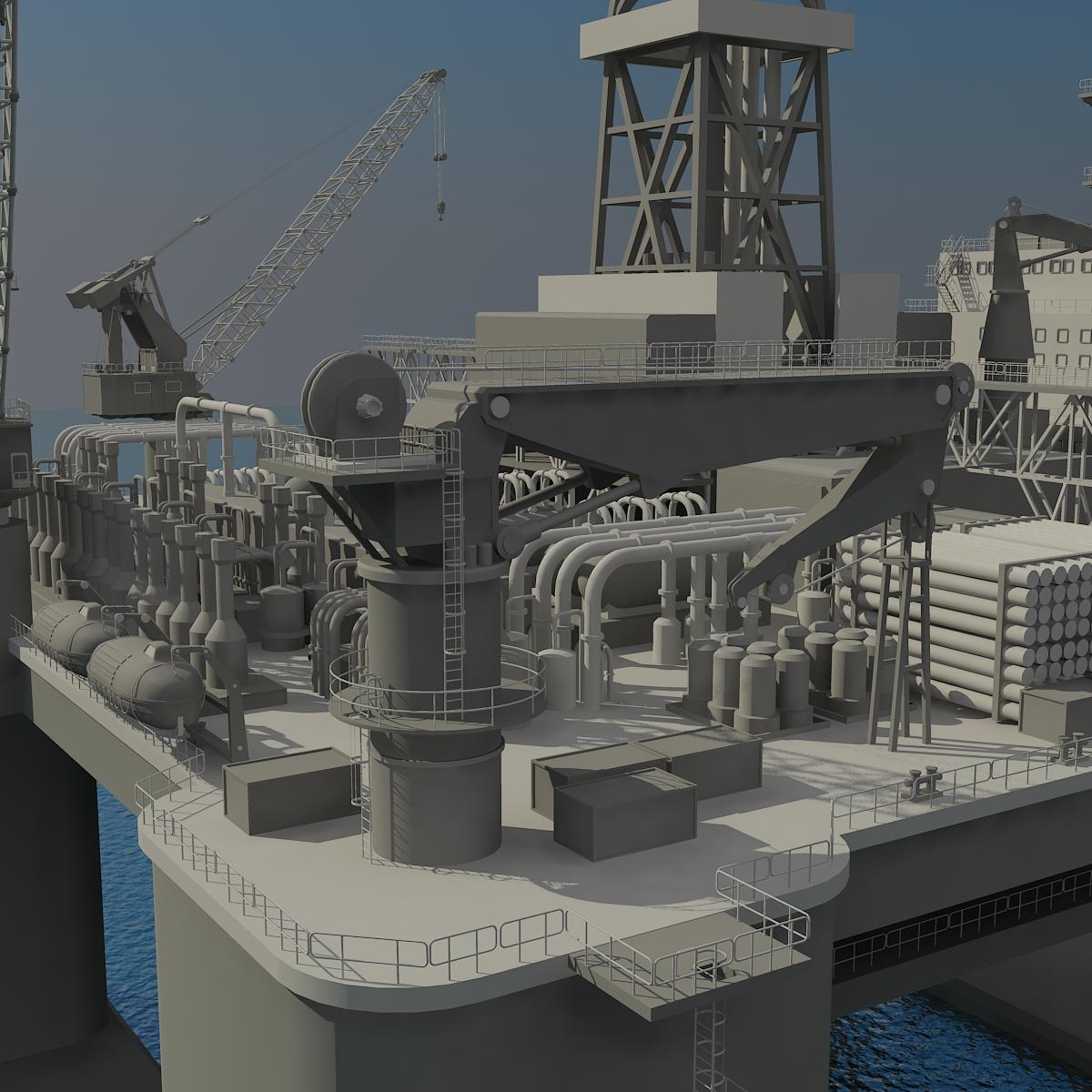 oil platform 3d model