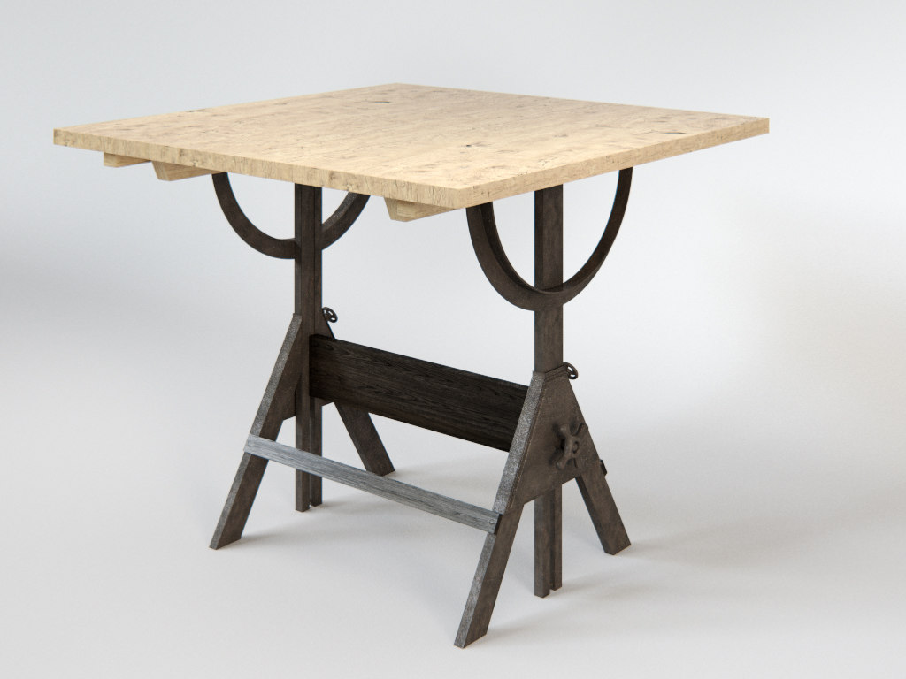drafting table 3d model