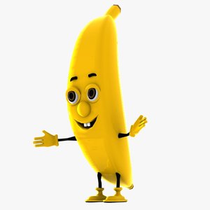 banana character 3d 3ds