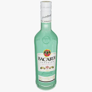 3d c4d bacardi bottle rum