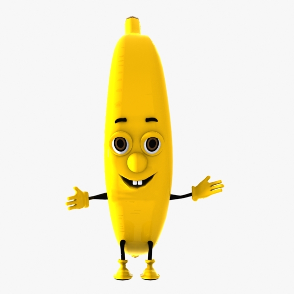 banana character 3d 3ds