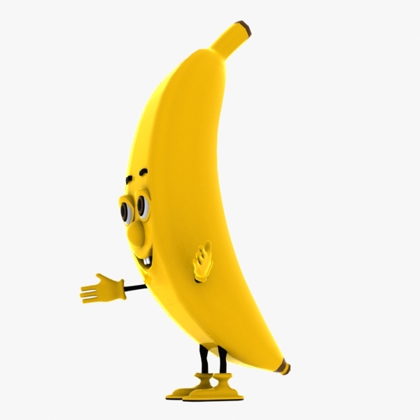 banana character 3d 3ds