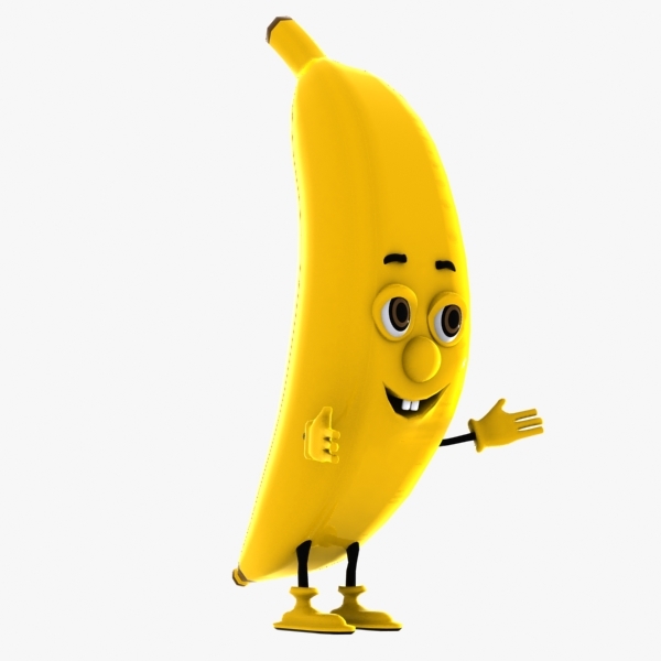 banana character 3d 3ds