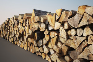3d wooden logs pile wood model