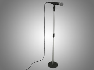 microphone stand 3d model