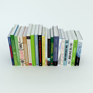 3d row books model