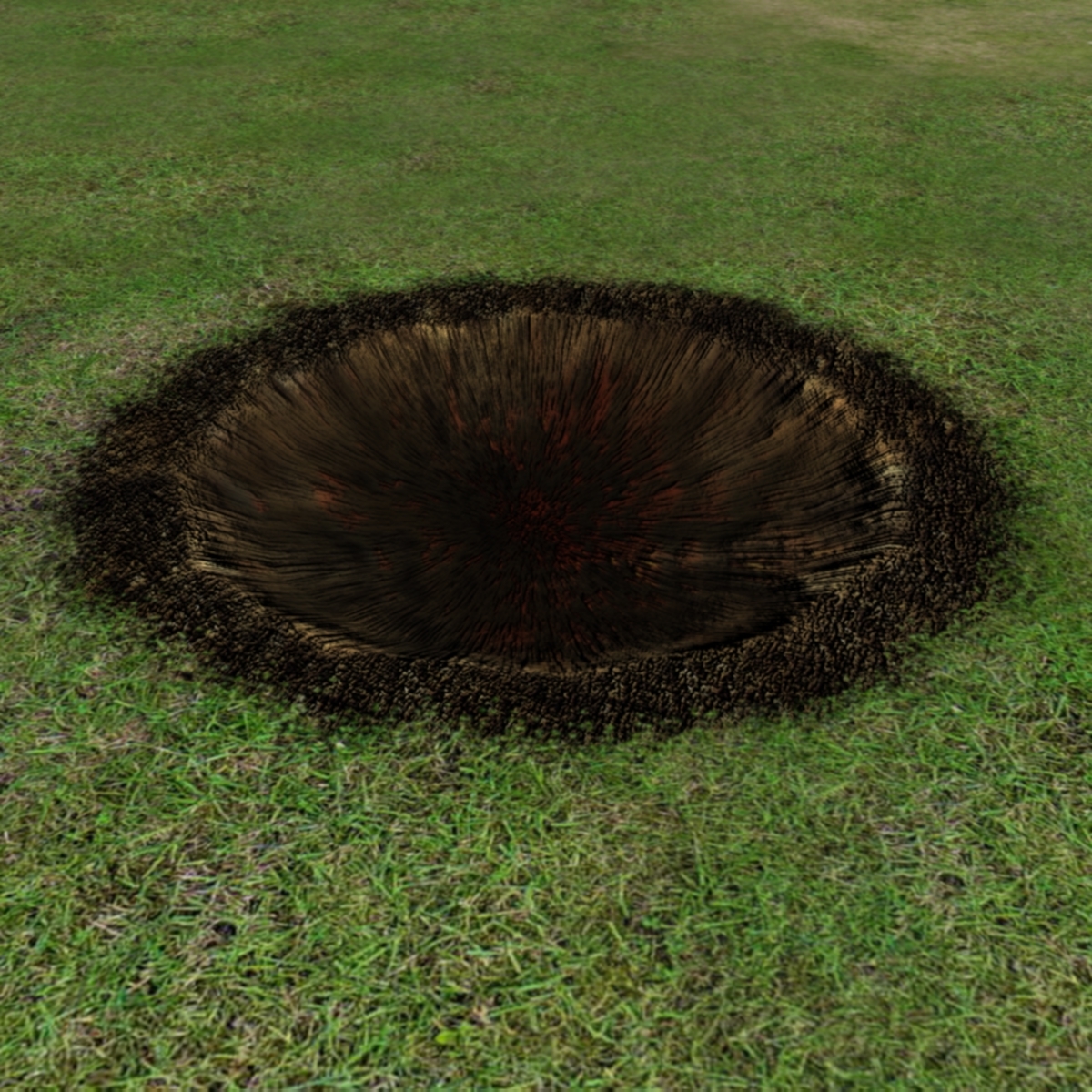 3d model of bomb craters