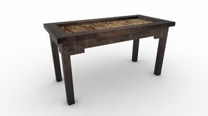 free coffee table ethnic 3d model