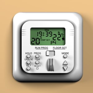 3d room thermostat model