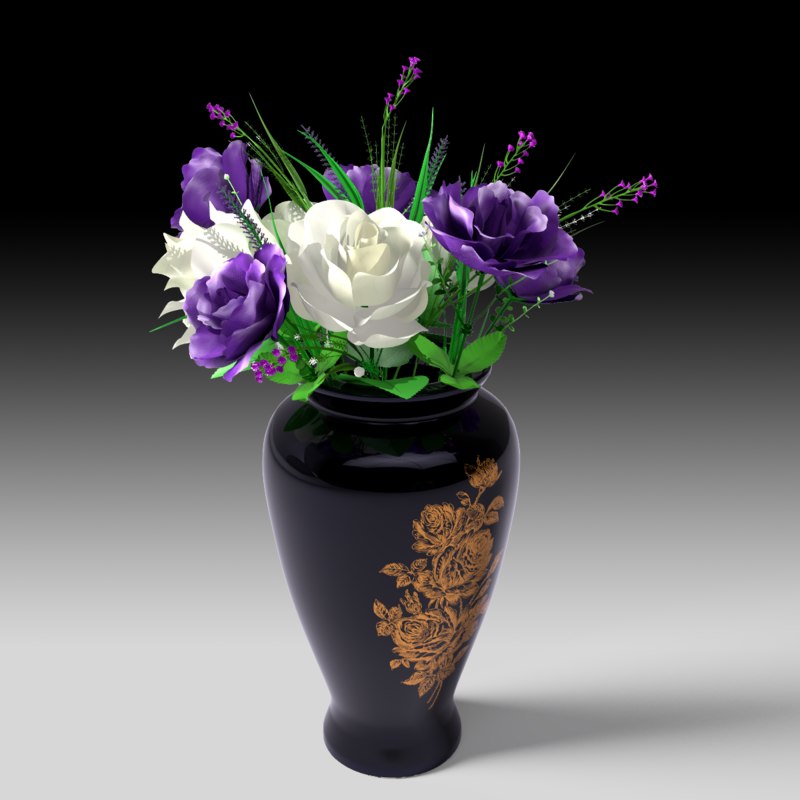  flower  vase  3d  model 
