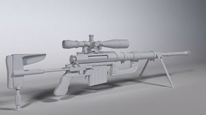 m200 sniper rifle 3d model