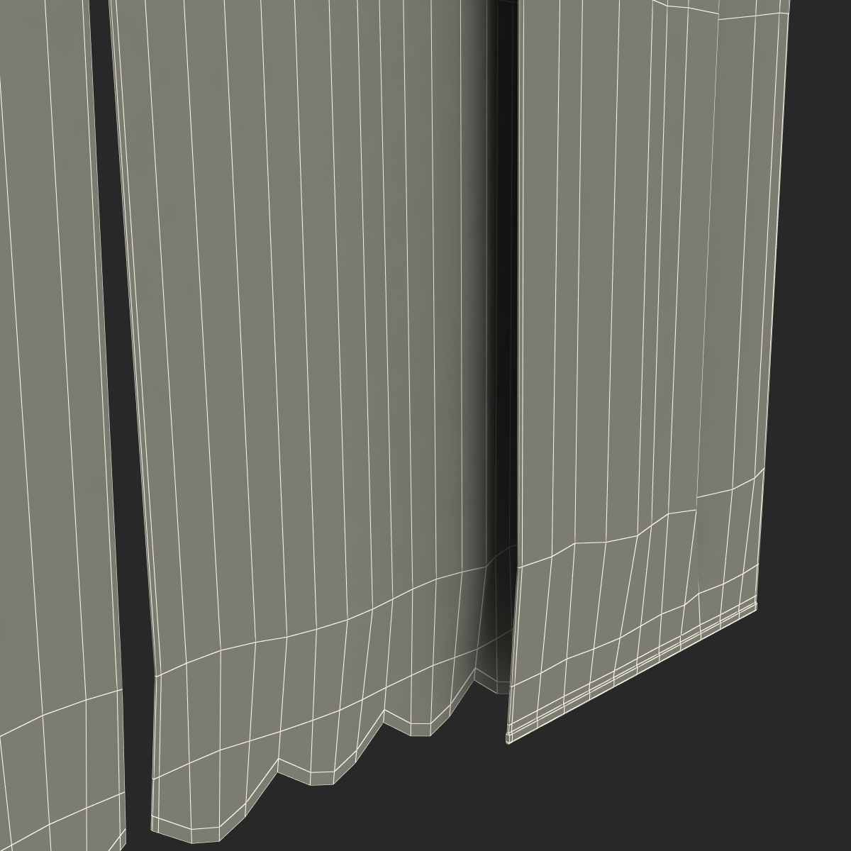 3d model japanese curtain