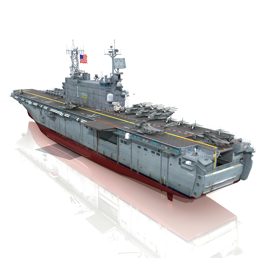 3d model uss tarawa lha 1