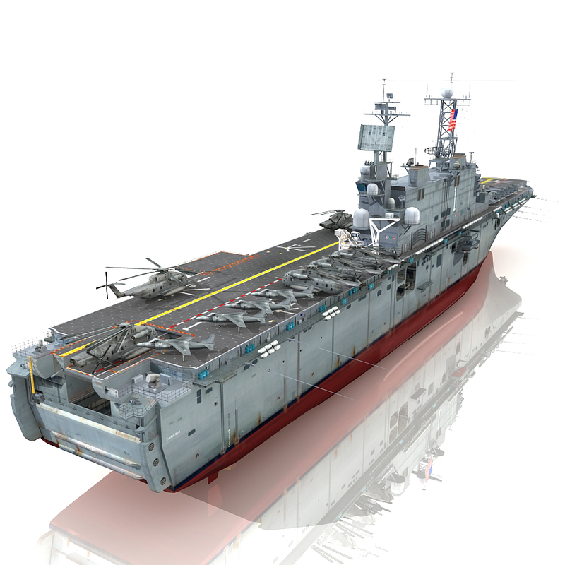 3d model uss tarawa lha 1