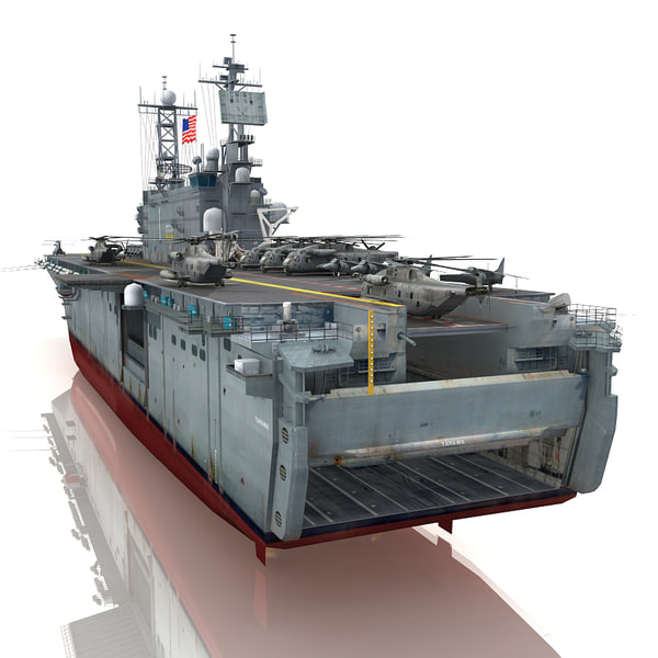 3d model uss tarawa lha 1