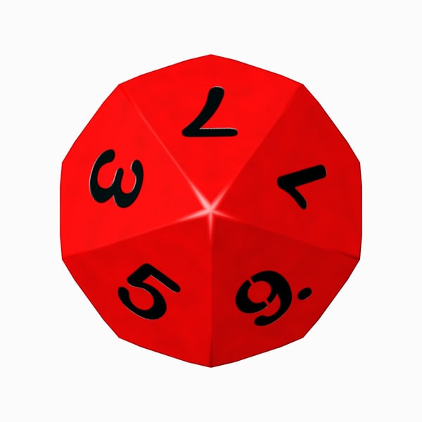 3d sided dice model
