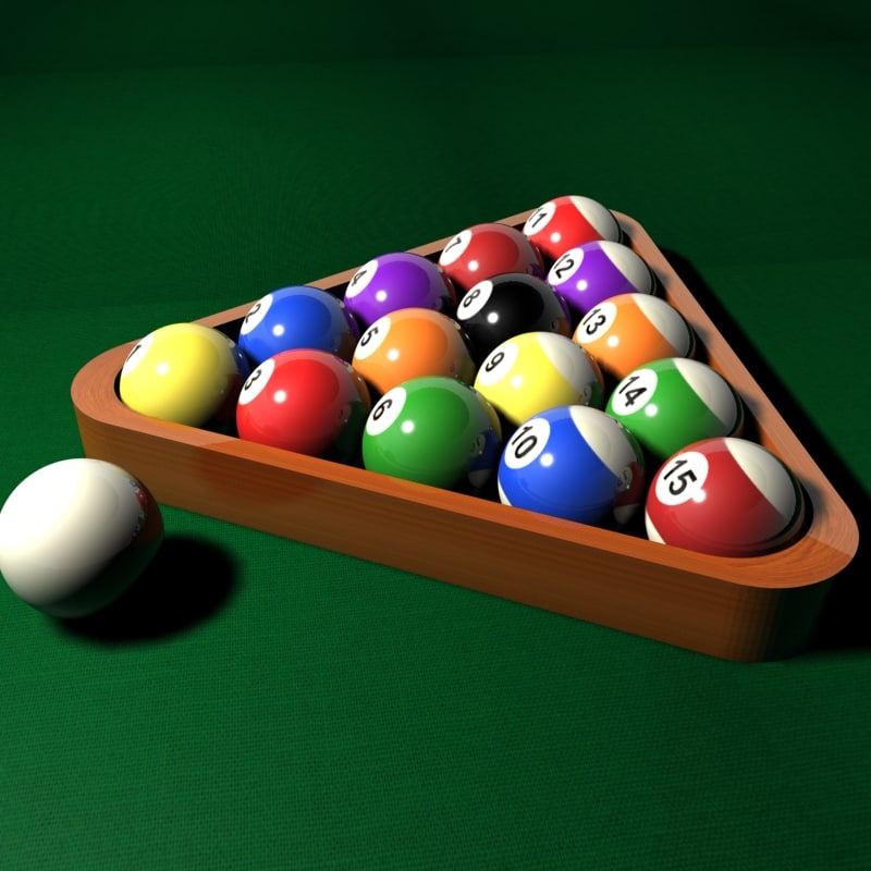 3d model billiard ball table