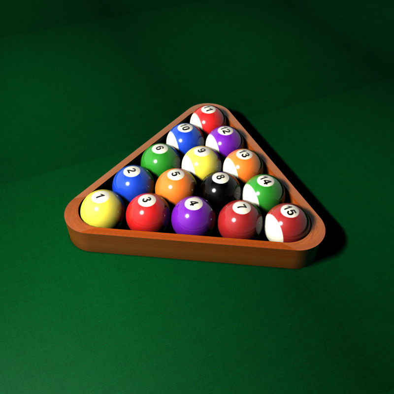 3d model billiard ball table