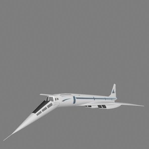 tupolev supersonic jet 3d max