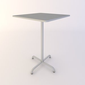 free emeco square bar table 3d model