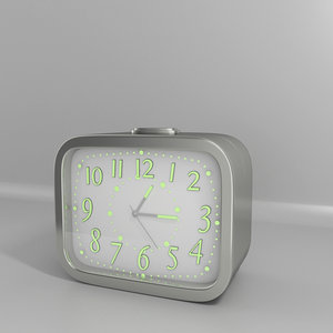 3d small alarm clock model