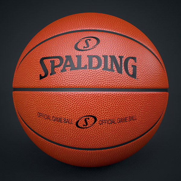 spalding official basketball balls 3d model