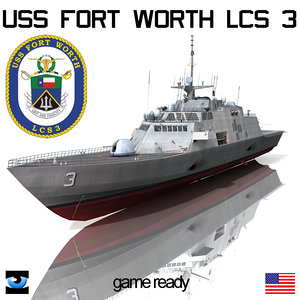 3d model uss fort worth lcs