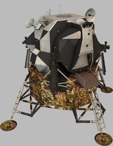 apollo lunar module 3d obj
