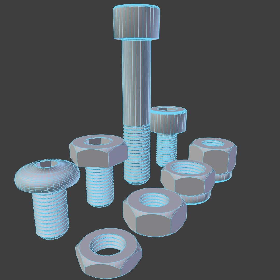 3d nuts bolts