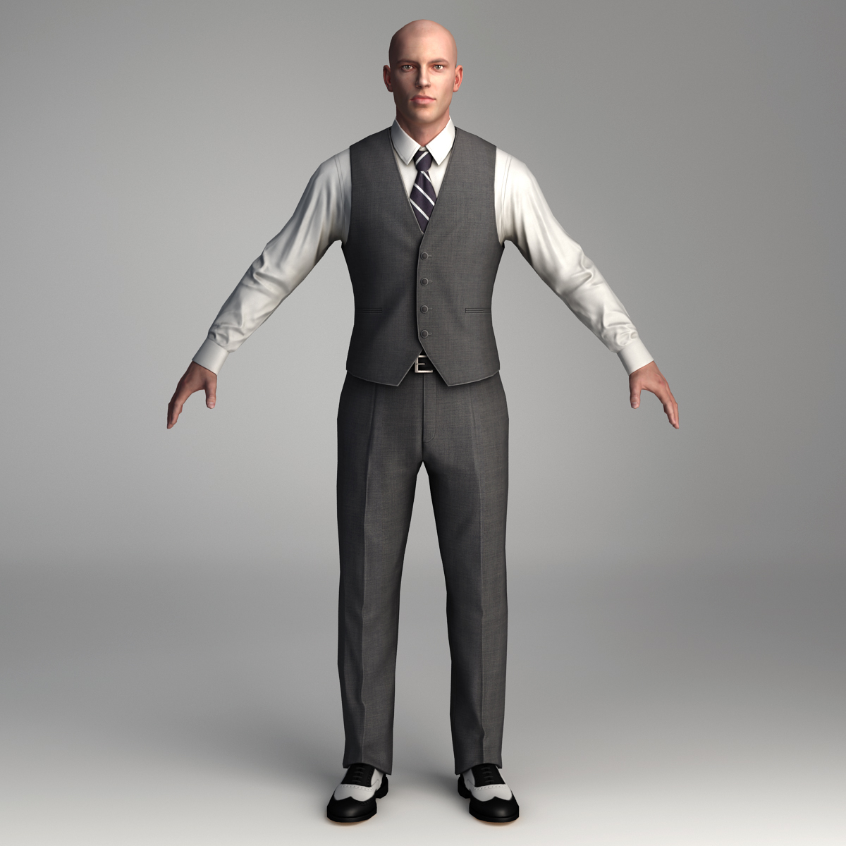 商界人士 - 低多边形人物3d模型