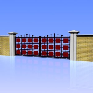 fence gate 3d model