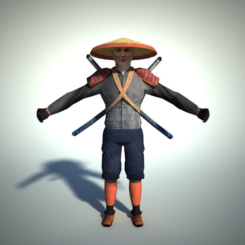 Free Character Samurai 3d Model