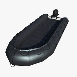 combat rubber raiding craft 3d model