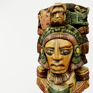 3d aztec figure replica