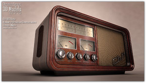 old radio 3d max