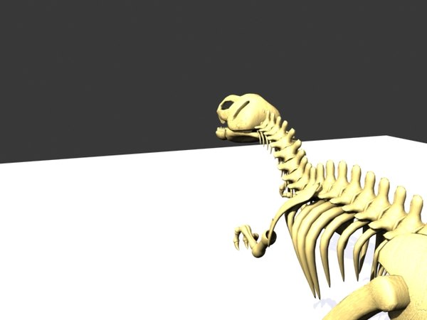 skeleton dino skelet 3d max