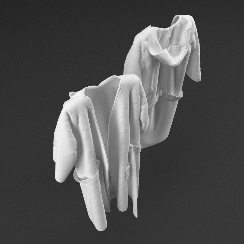 robes realistic 3d model
