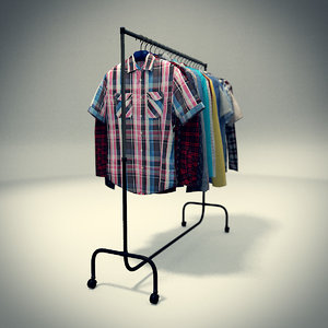 3ds max 18 shirt rack
