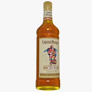 captain morgan bottle rum 3d model