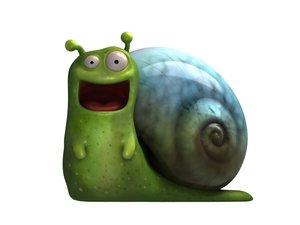 happy snail 3d max