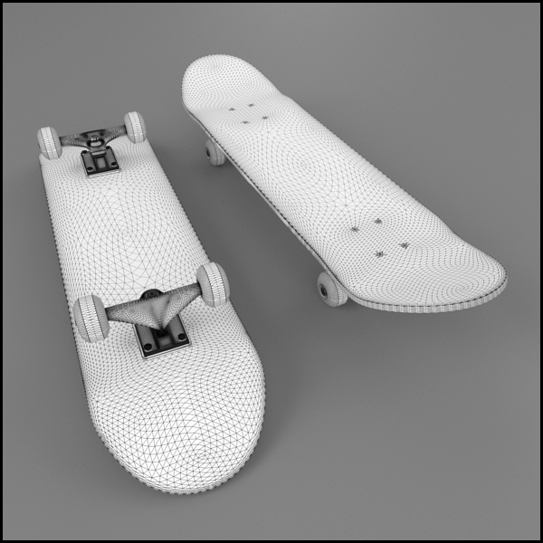 skateboard complete 3d model