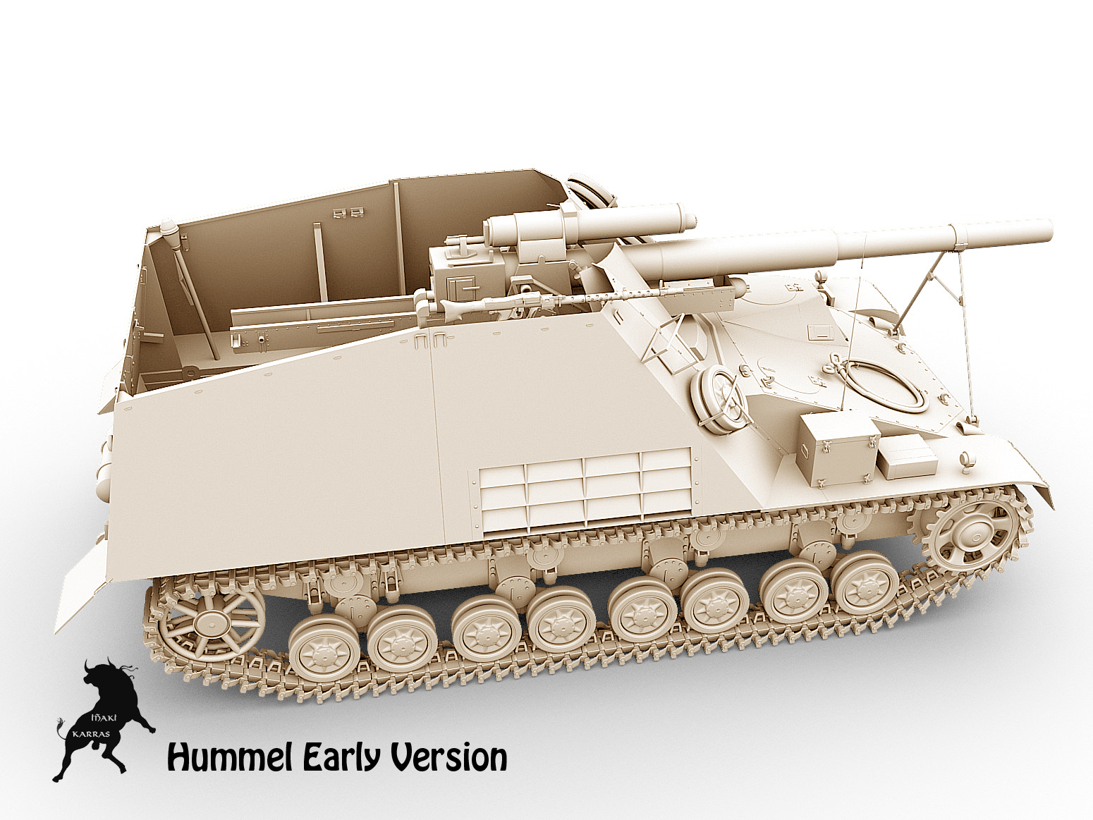 modelo 3d SdKfz 165 Hummel Early Version 13th Panzer Division ...