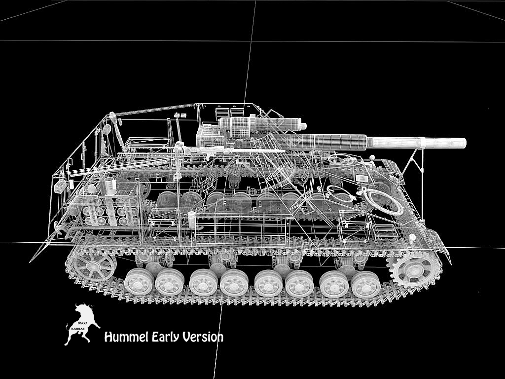 modelo 3d SdKfz 165 Hummel Early Version 13th Panzer Division ...