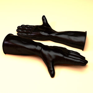 leather glove obj