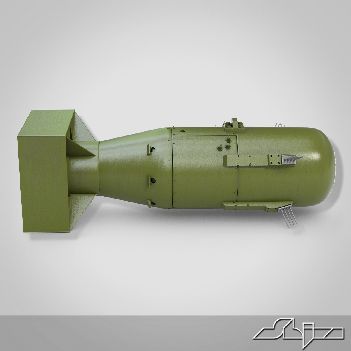 3dsmax little boy atomic bomb